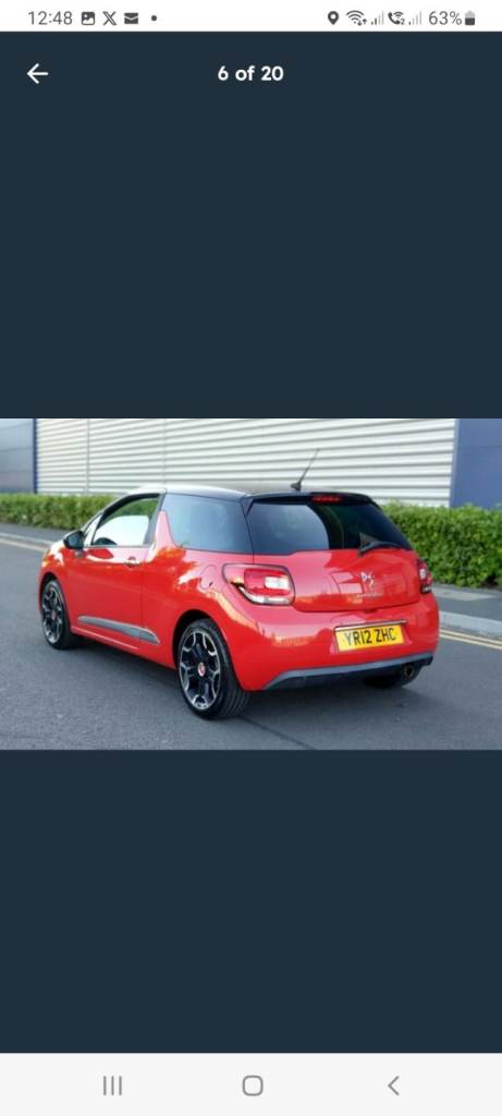 Citroen, DS3, Hatchback, 2012, Manual, 1598 (cc), 3 doors