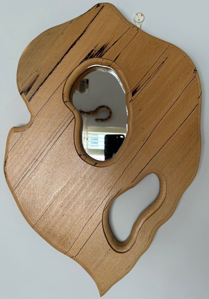 Hand Crafted Wall Hanging Spalted Beech Wooden Mirror Decorative Home Decor New