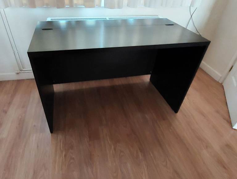 Desk - Ikea Besta black brown computer desk