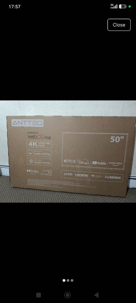 BRAND NEW Anteqq Smart TV 50 Inch MagiQ UHD 4K TV