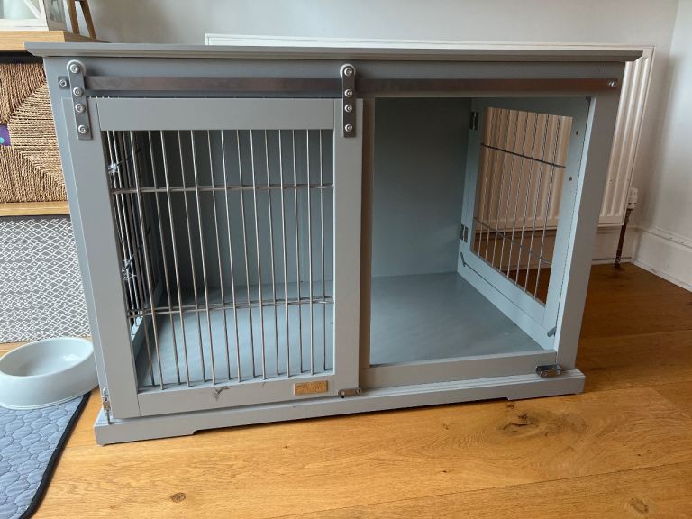 Wooden Sliding Door Dog Crate