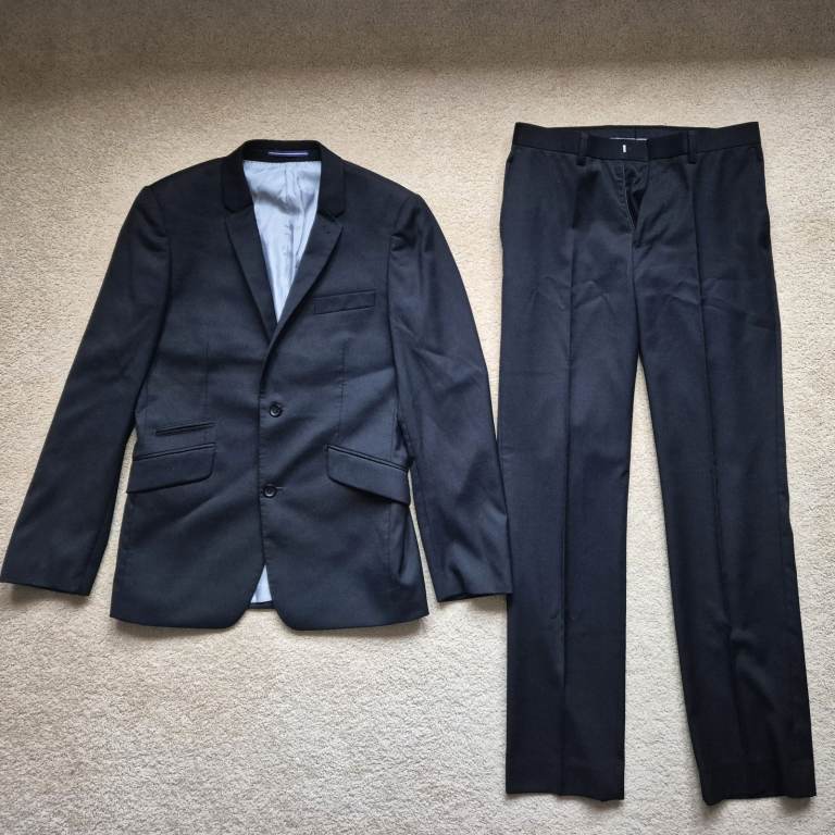 Topman | Single‐breasted, Two‐button, Notch‐lapel, Slim fit, Suit jacket 38 | Trousers 32L 81cm