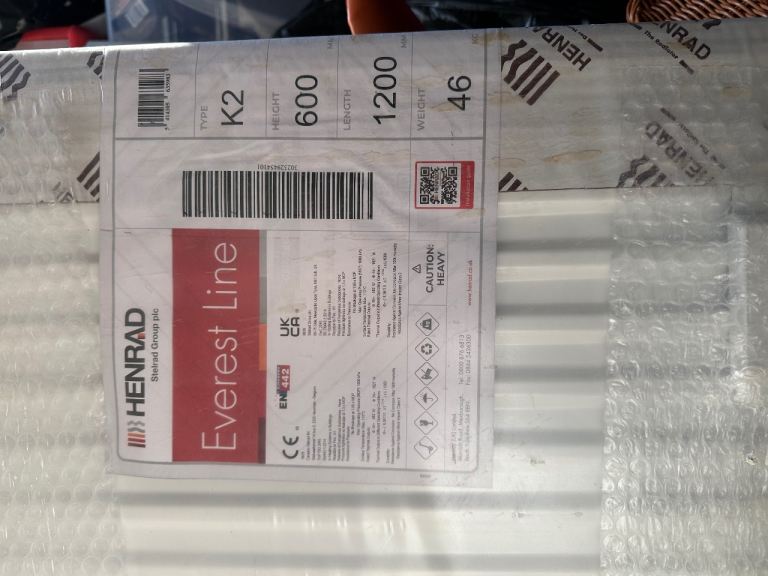 New Henrad Everest Line K2 Radiator 600x1200mm
