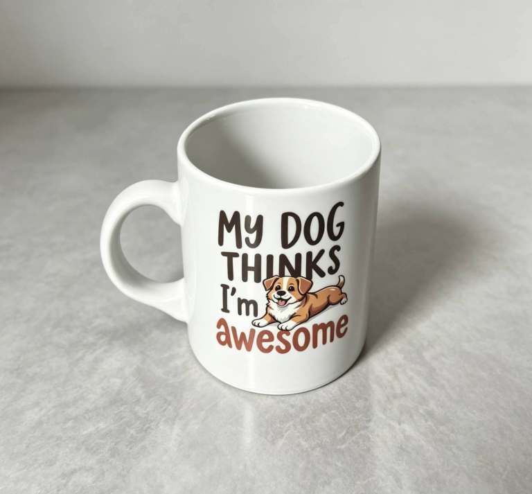 Cute 'My Dog Thinks I'm Awesome' Ceramic Mug