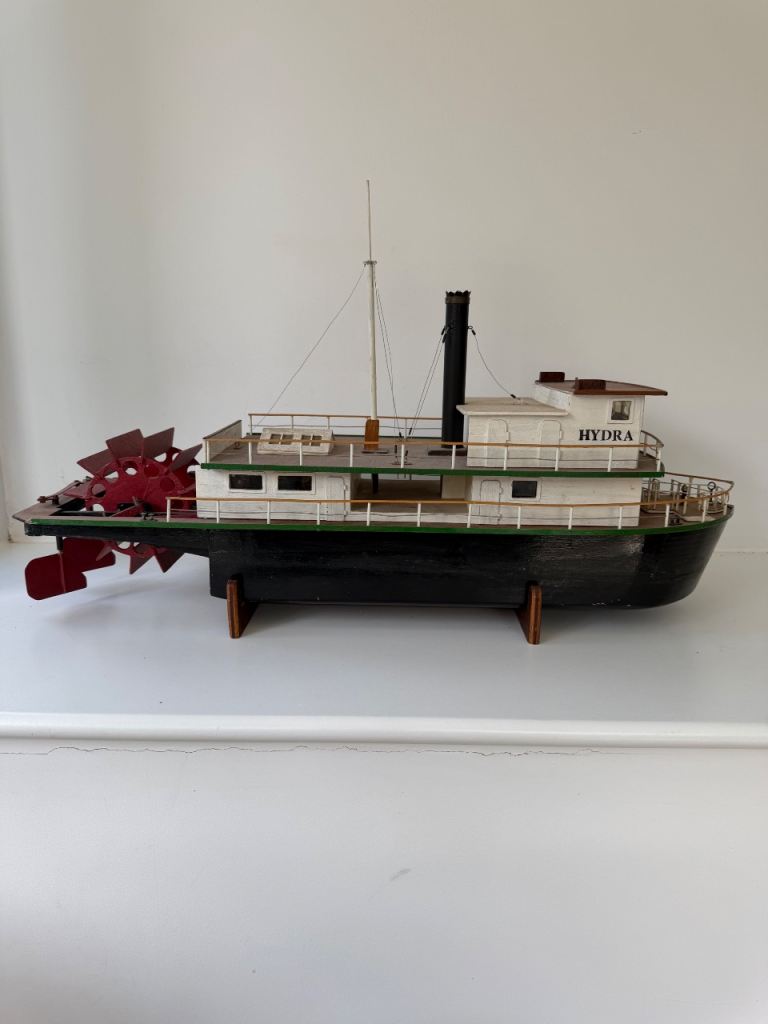 Vintage RC Paddle Steamer Boat Model “HYDRA” – 82cm Long
