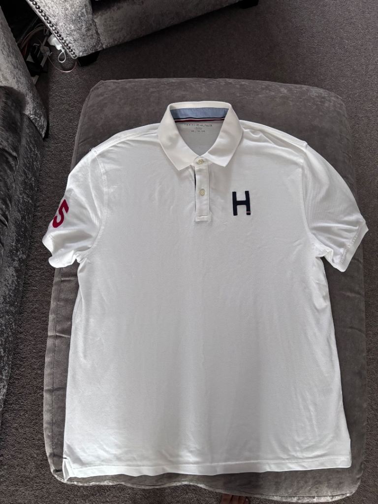 Tommy Hilfiger White Polo Shirt XXL £10