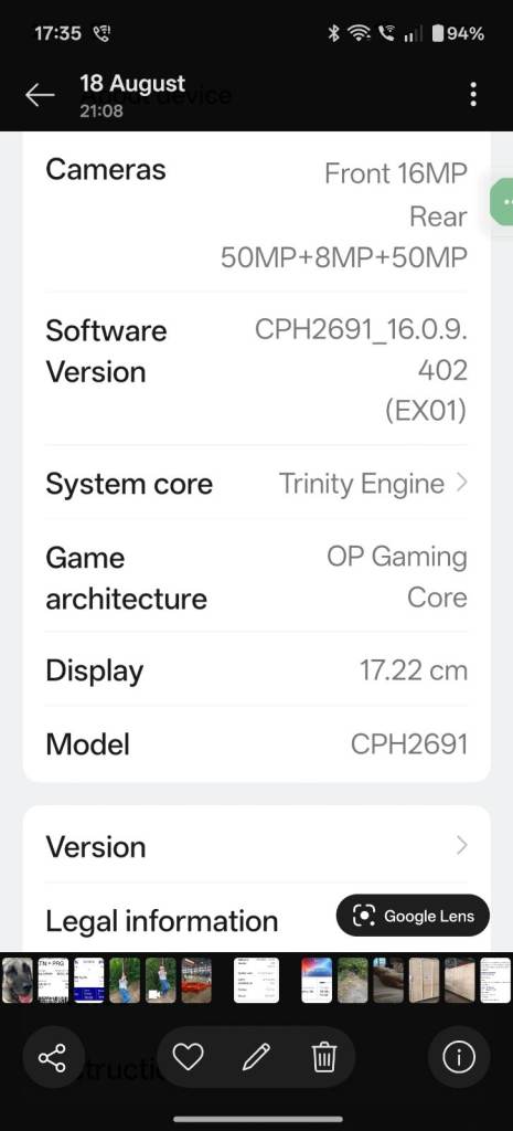OnePlus 15R Mobile Phone - Grey, Good Condition
