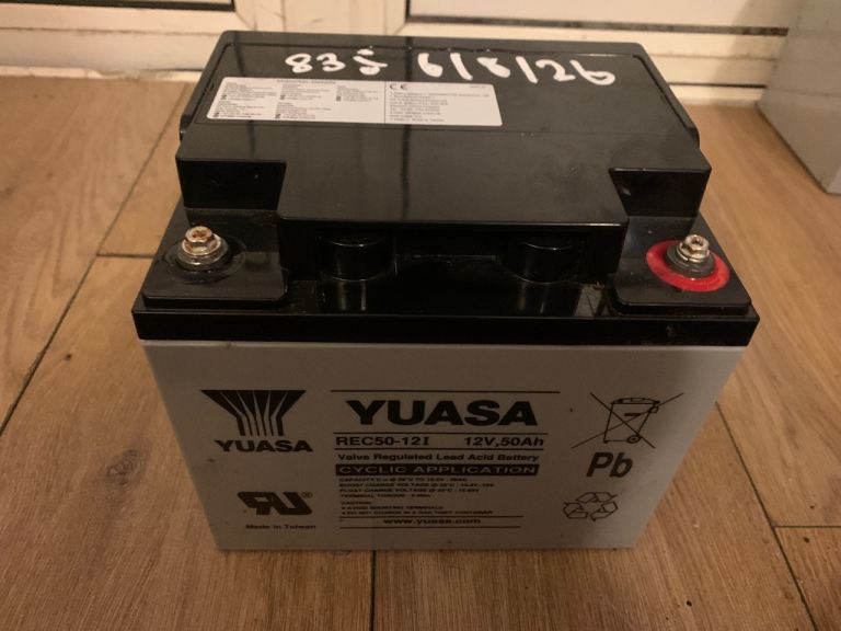 Yuasa REC50-12I 12V 50Ah Valve Regulated Lead Acid Battery Mobility scooter 
