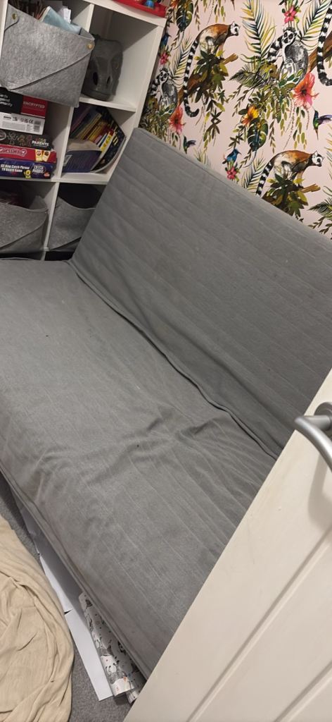 Grey IKEA double sofa bed 