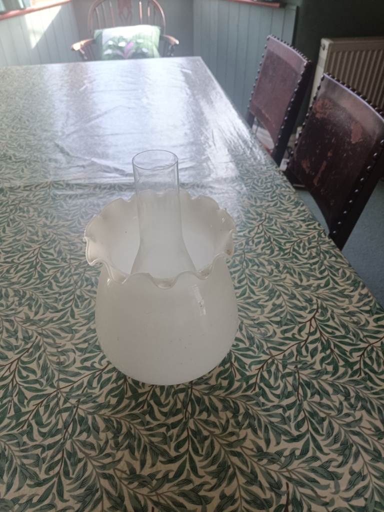 Victorian kerosene lamp glass