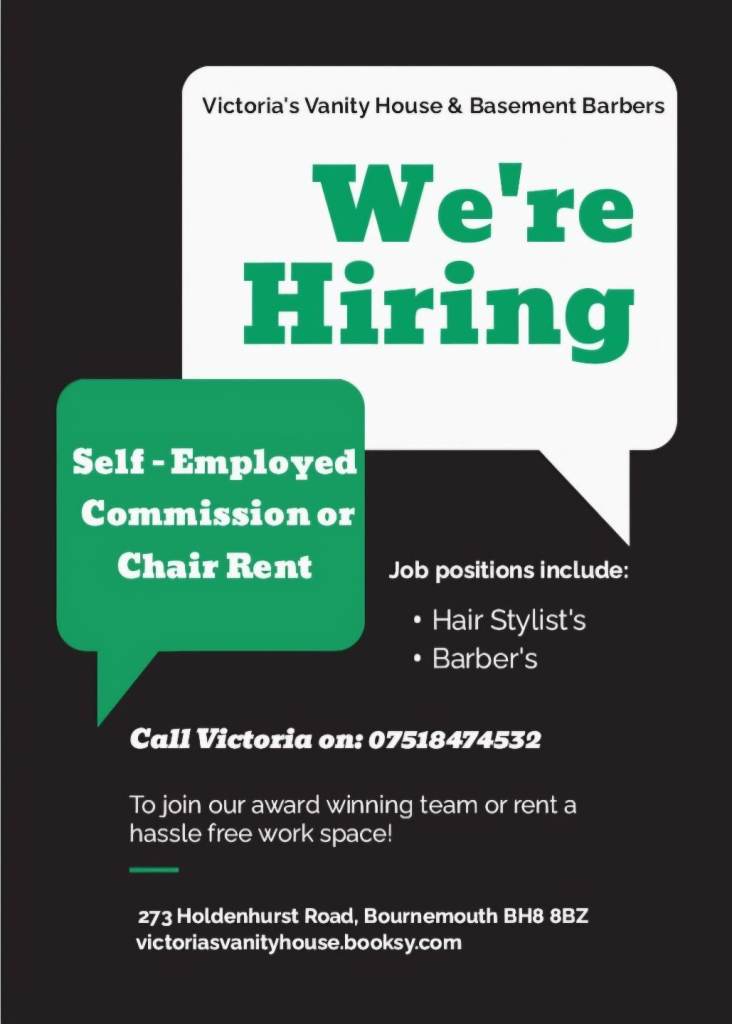 Hair stylist & Barbers wanted 