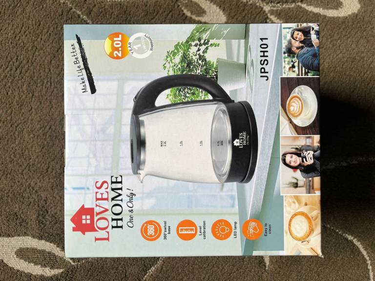 🔥 BRAND NEW Loves Home JPSH01 Electric Kettle