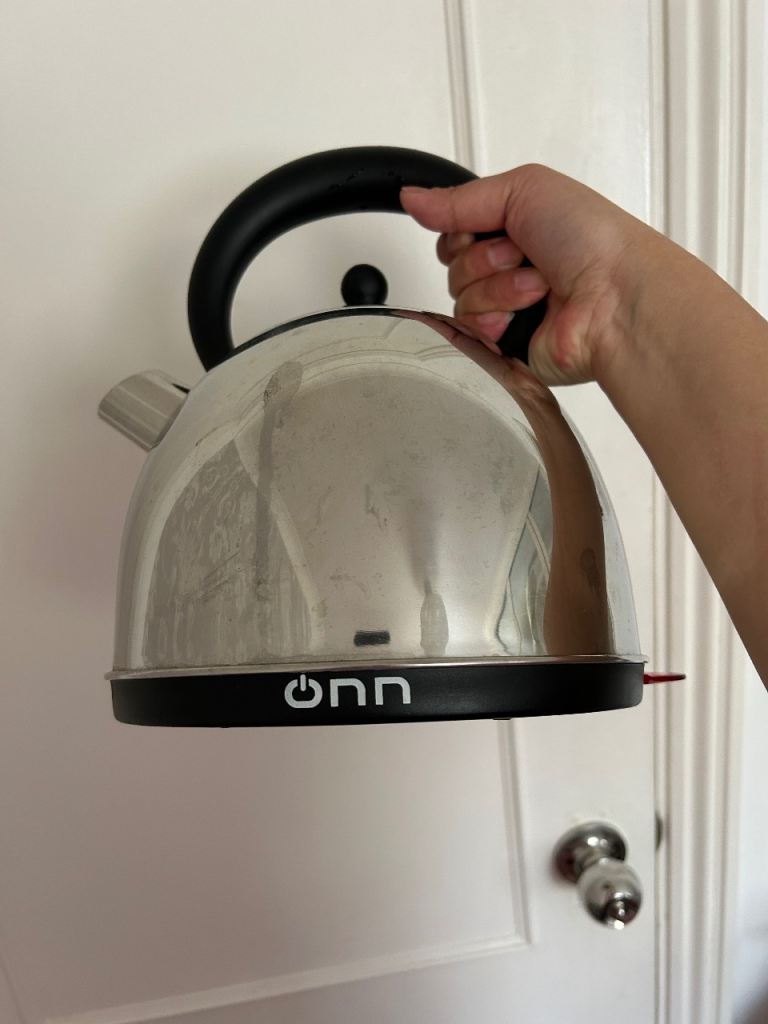 Onn Stainless Steel Kettle - Working, No Base Included