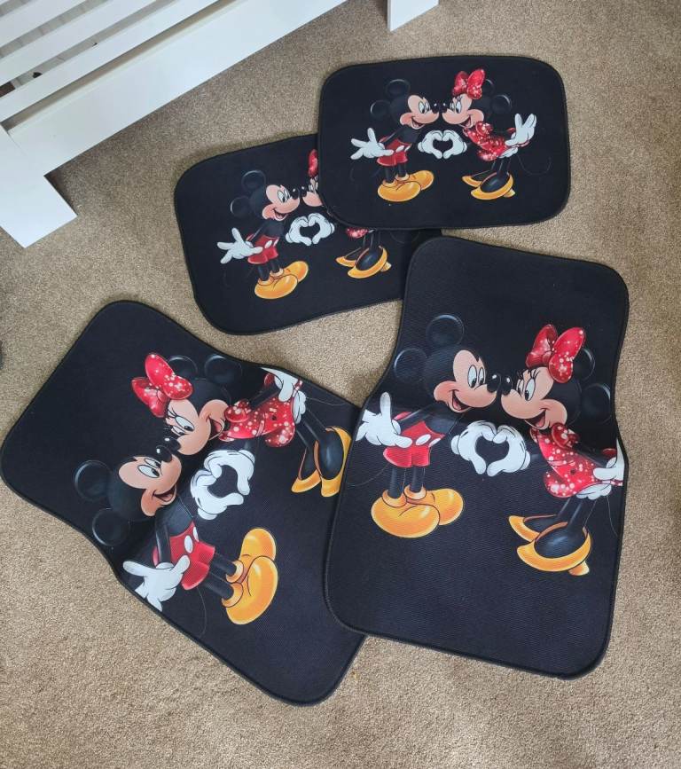 Minnie & mickey 4pc car mats