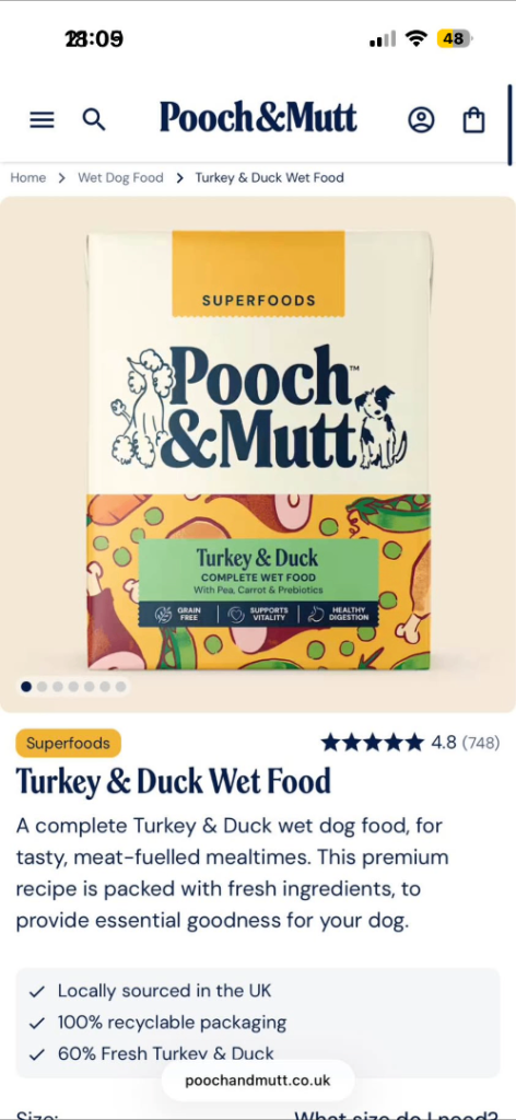 Pooch&Mutt wet food