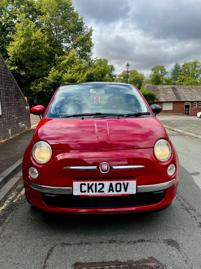 2012 Fiat 500 1.2L (Red) with Sunroof & Alloys, MOT until 28-05-2027.
