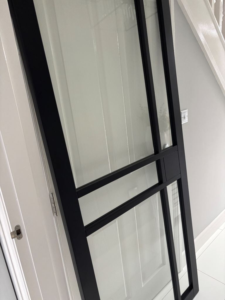 Black Glazed Internal Door JB Kind City Door