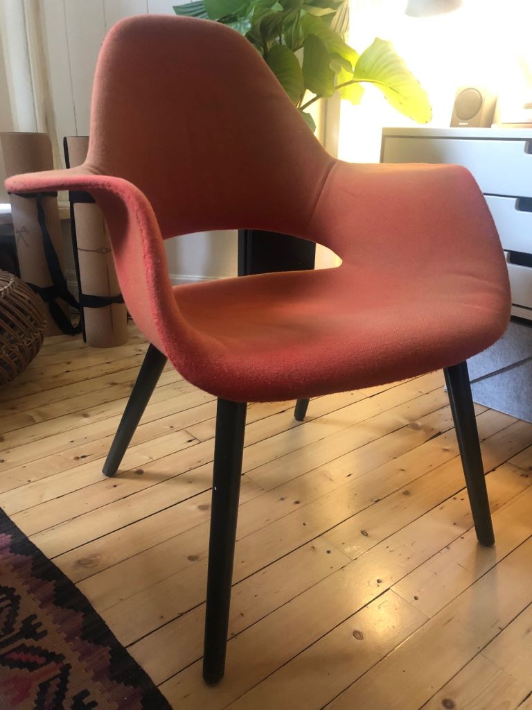 2 x Vitra Eames & Saarinen Organic Chairs MCM Armchairs