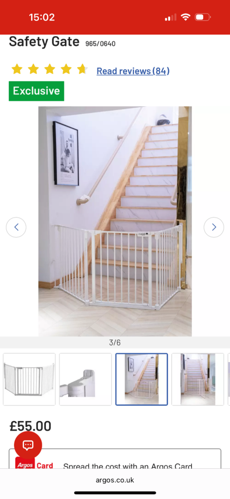 XXL Wall Fix Room Divider Safety Gate