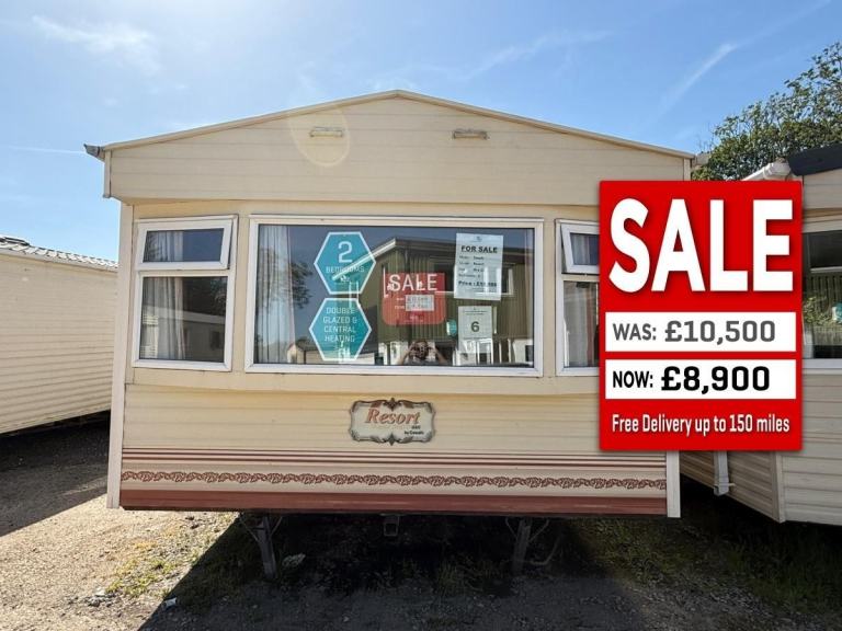 Double Glazed & Central Heated 2 Bed Static Caravan - Offsite Sale for Own Land