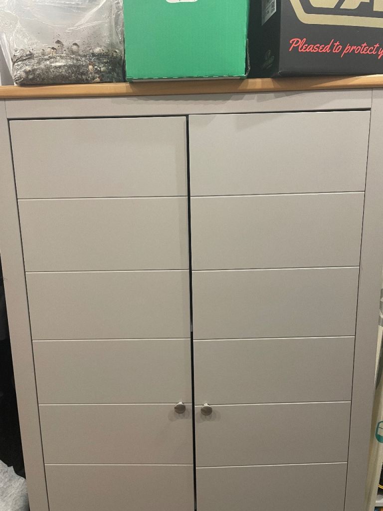 2 piece nursery furniture , wardrobe and chest of drawers 
