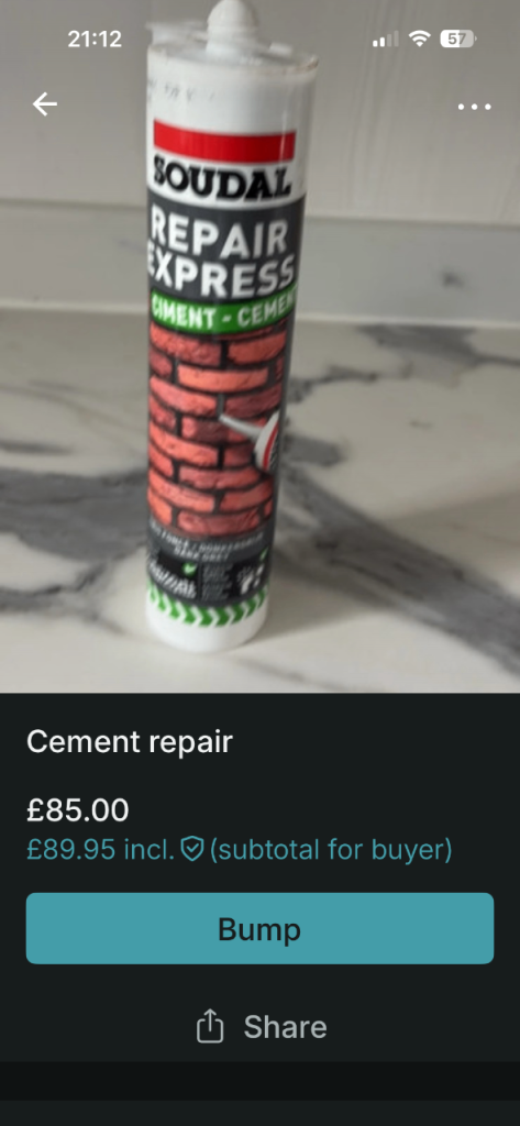 Soudal Repair Express Cement - New