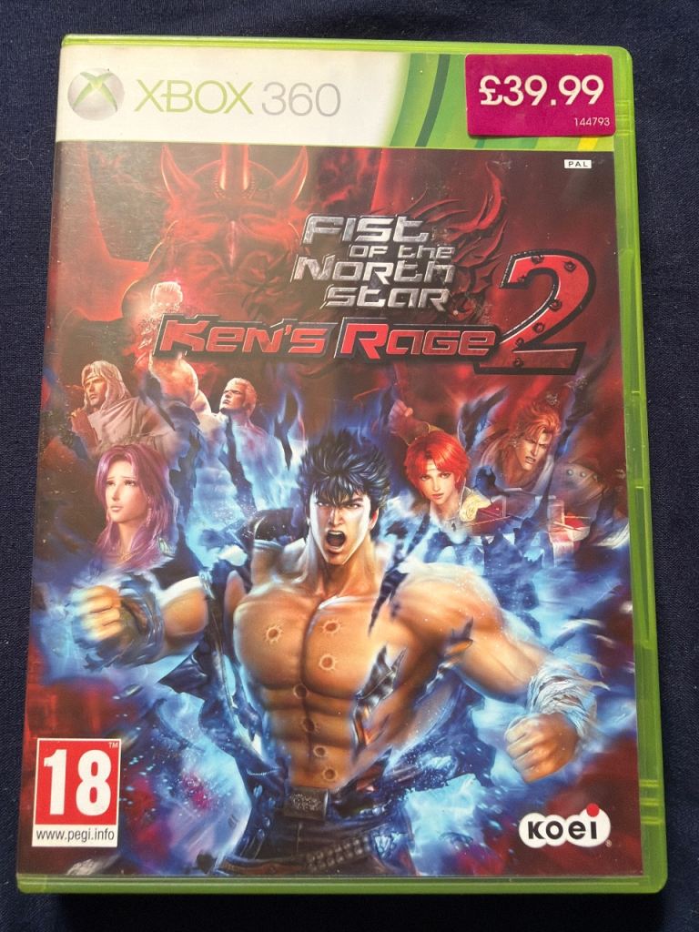 Rare Xbox 360 game, Fist of the North Star Ken’s Rage 2