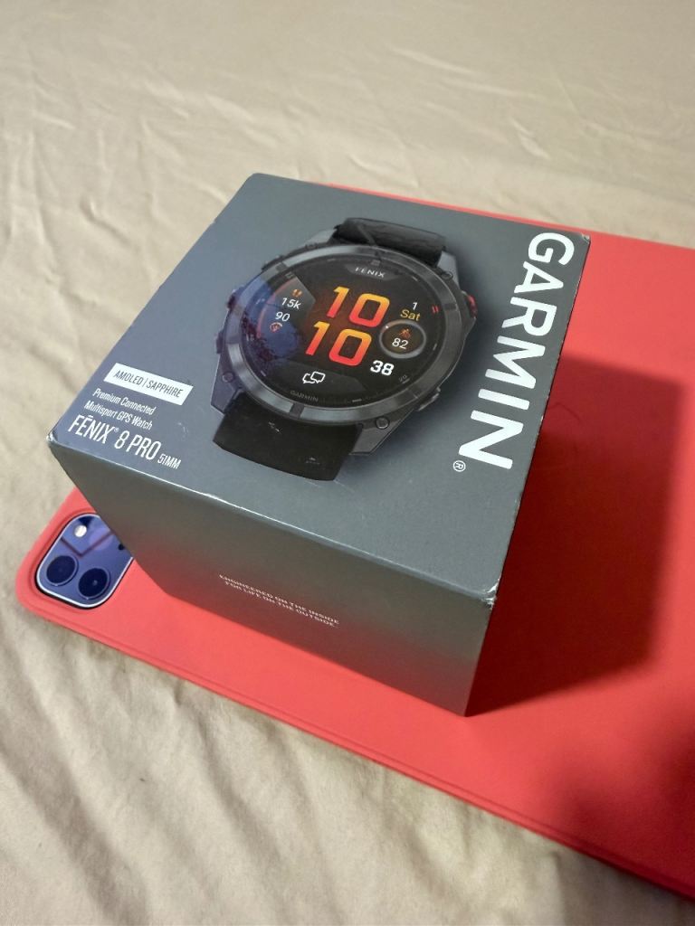 Garmin Fenix 8 Pro smartwatch 51mm AMOLED Sapphire lens Carbon gray DLC titanium 