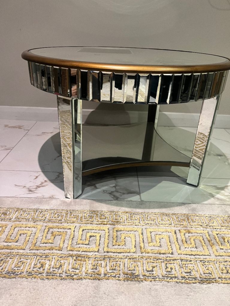 Small mirrored table