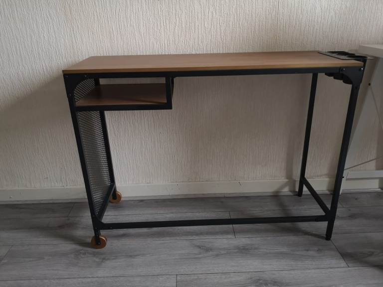 IKEA FJÄLLBO laptop table 100x36x75 cm black industrial style desk
