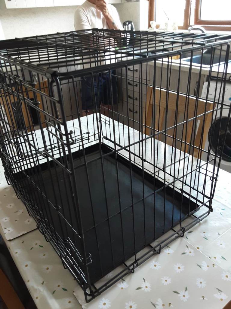 Medium dog crate.