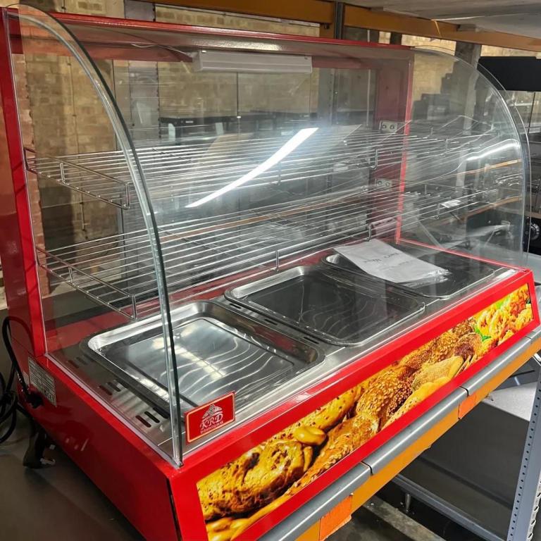 Commercial hot display cabinet warmer display chicken Pattys 