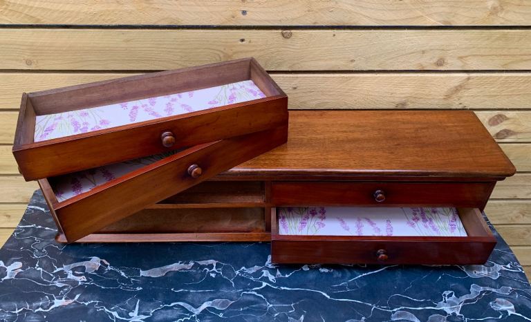 Antique Victorian Mahogany Apothecary Bank of Drawers Chest c1870