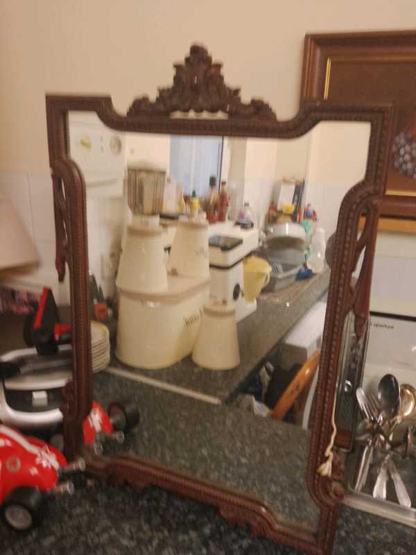 Antique gothic mirror 