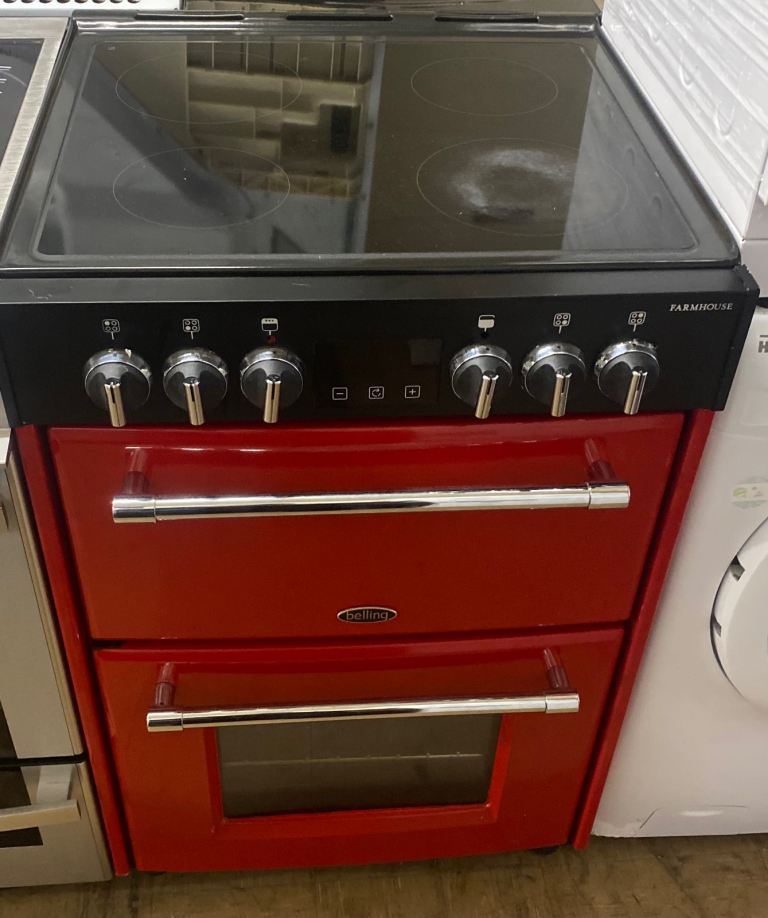 ✅RED BELLING FARMHOUSE ELECTRIC 60CM GLASSTOP ELECTRIC COOKER £265 CAN DELIVER 