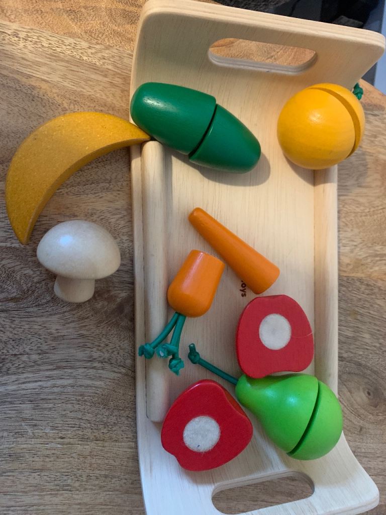 Plan Toys fruit and veg cutting set