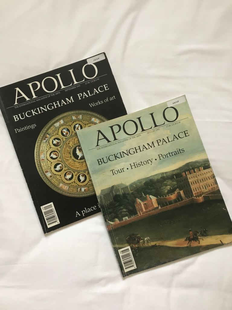 Two vintage Apollo Magazines ( Buckingham Palace History+ Art )