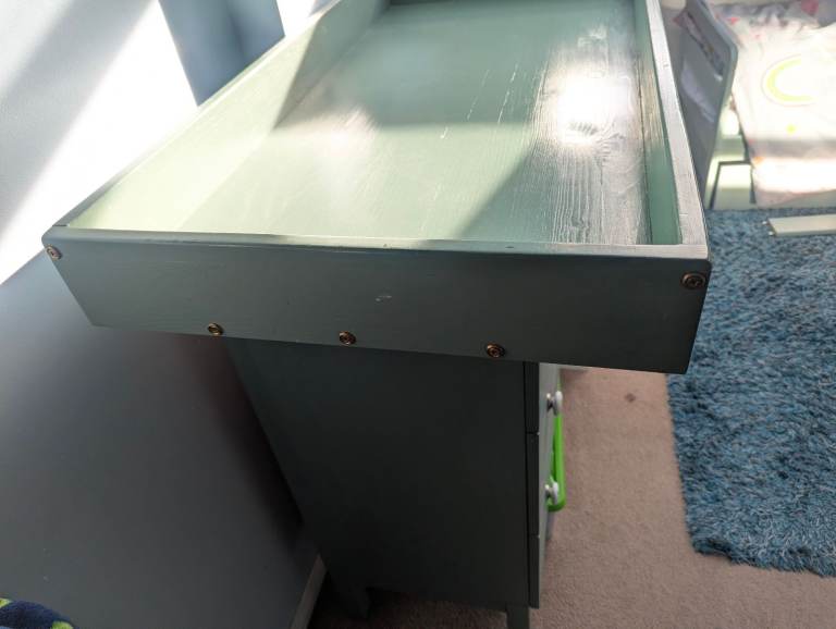 Beautiful Solid Pine IKEA Tarva Chest of Drawers + Bespoke Sliding Changing Table Top