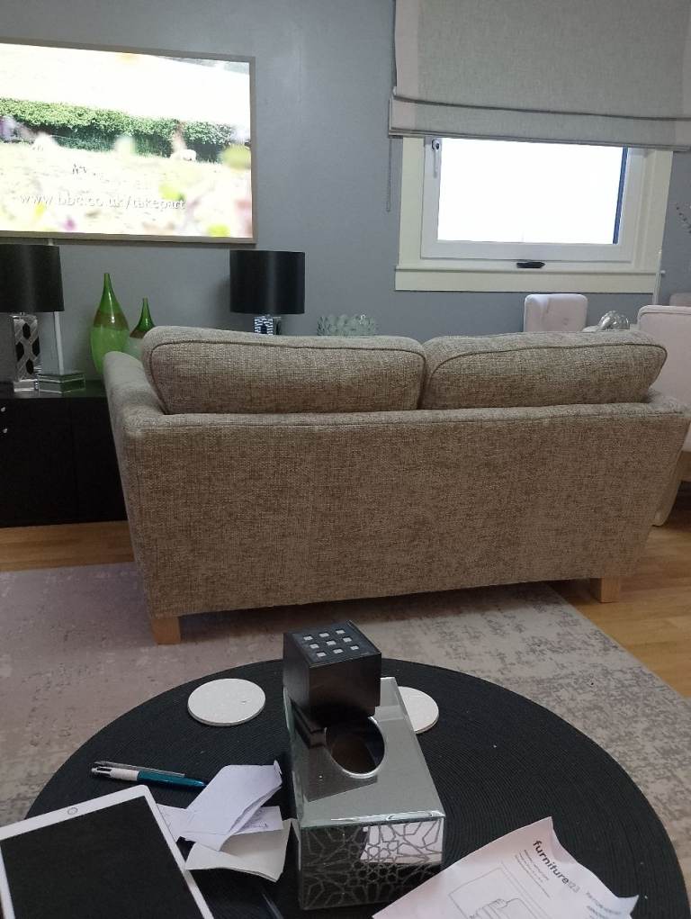 CHENILLE SOFA £50 ONO