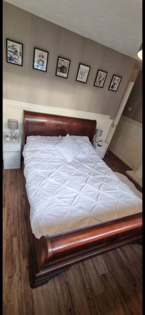 King size sleigh bed frame 