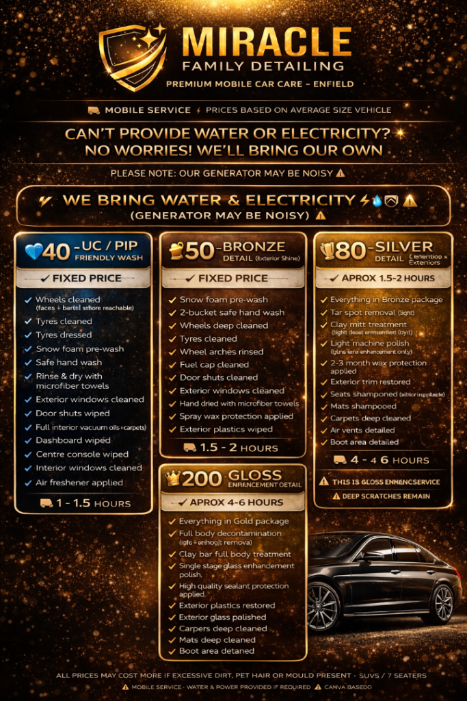 CAR VALETING UC & PiP Friendly 