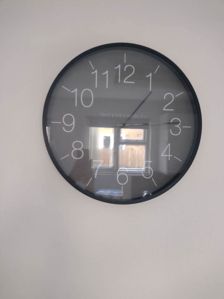 Modern Clock Black and Grey 48cm