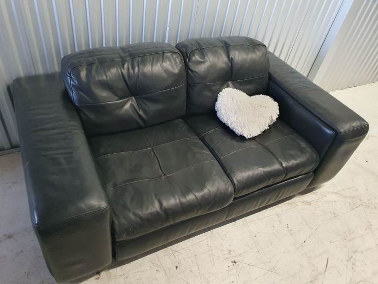 Domicil leather 3 & 2 seater sofa