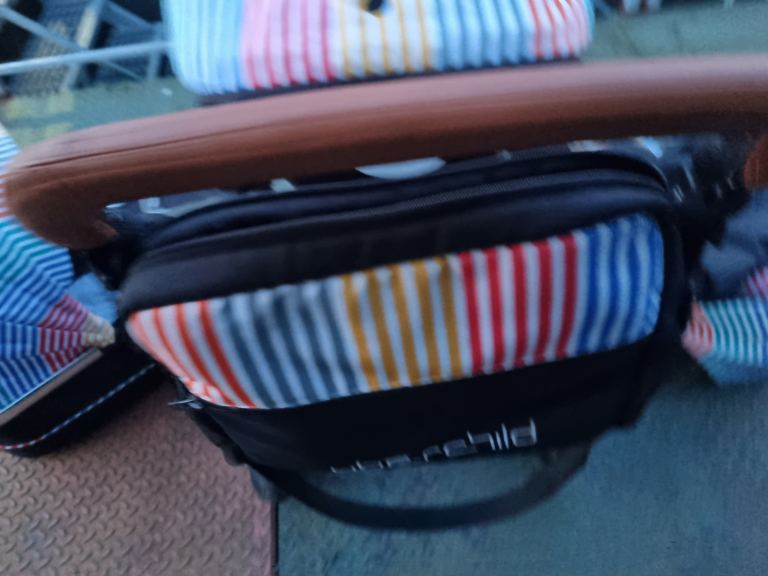 Baby Pram Stroller Pushchair - Multicoloured Stripes