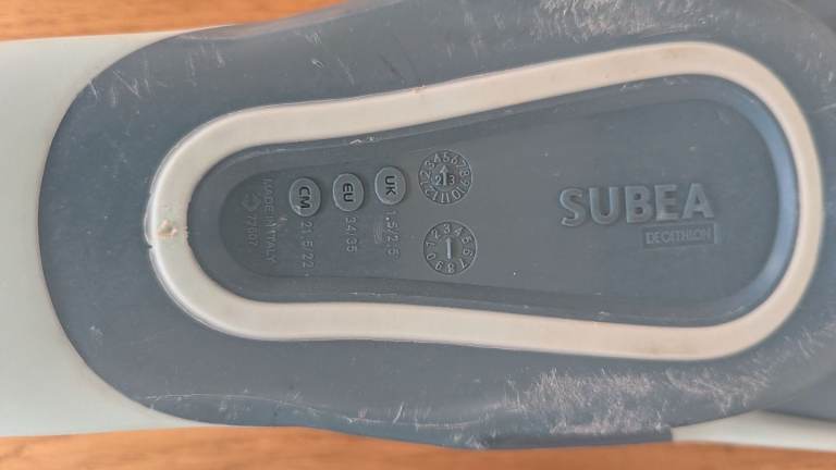 Kids swimming fins / flippers (size 1.5-2.5)