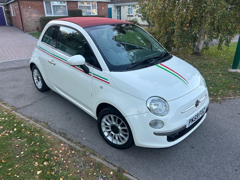 Fiat, 500, Convertible, 2009, Manual, 1242 (cc), 3 doors