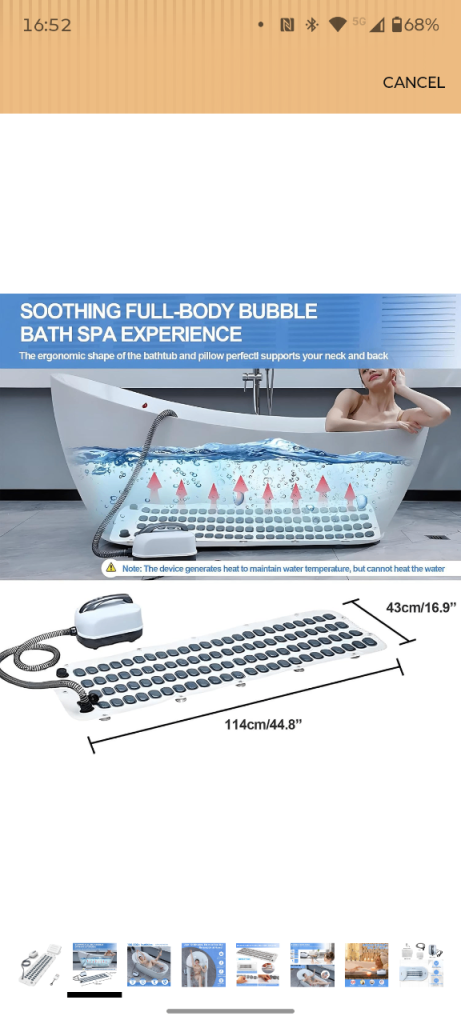 Jacuzzi bath mat - only used once RRP £120