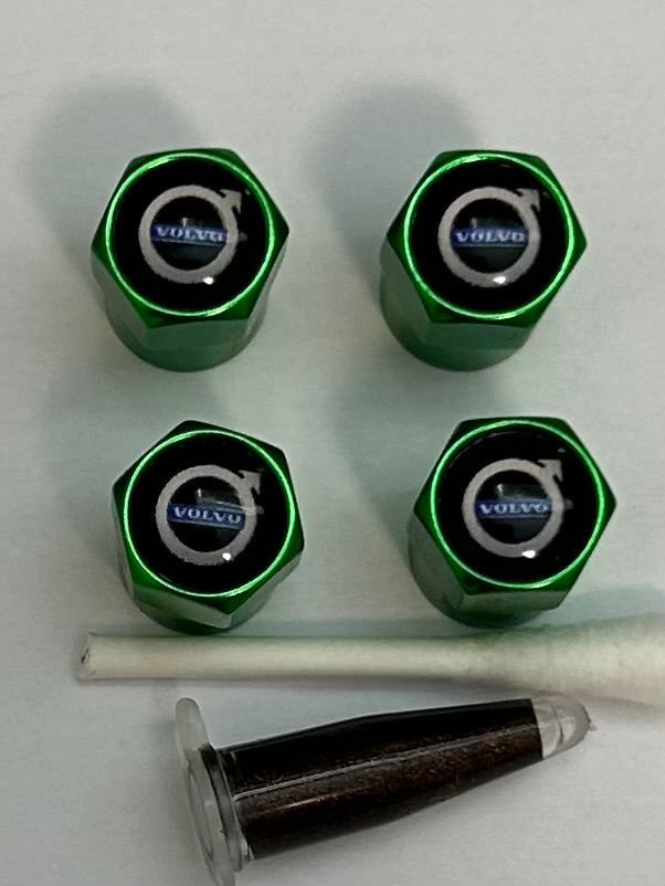 Volvo Tyre valve caps with grease 