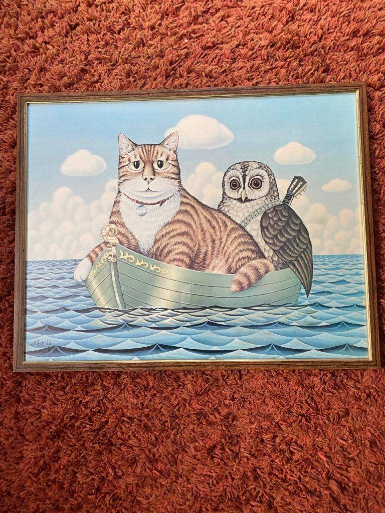 Owl and the Pussycat large framed print