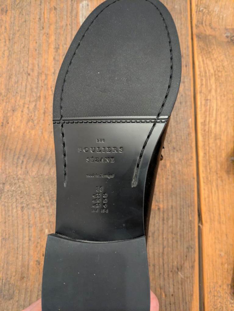 Sezane Vicky mocassins, black, UK 6, FR39, brand new